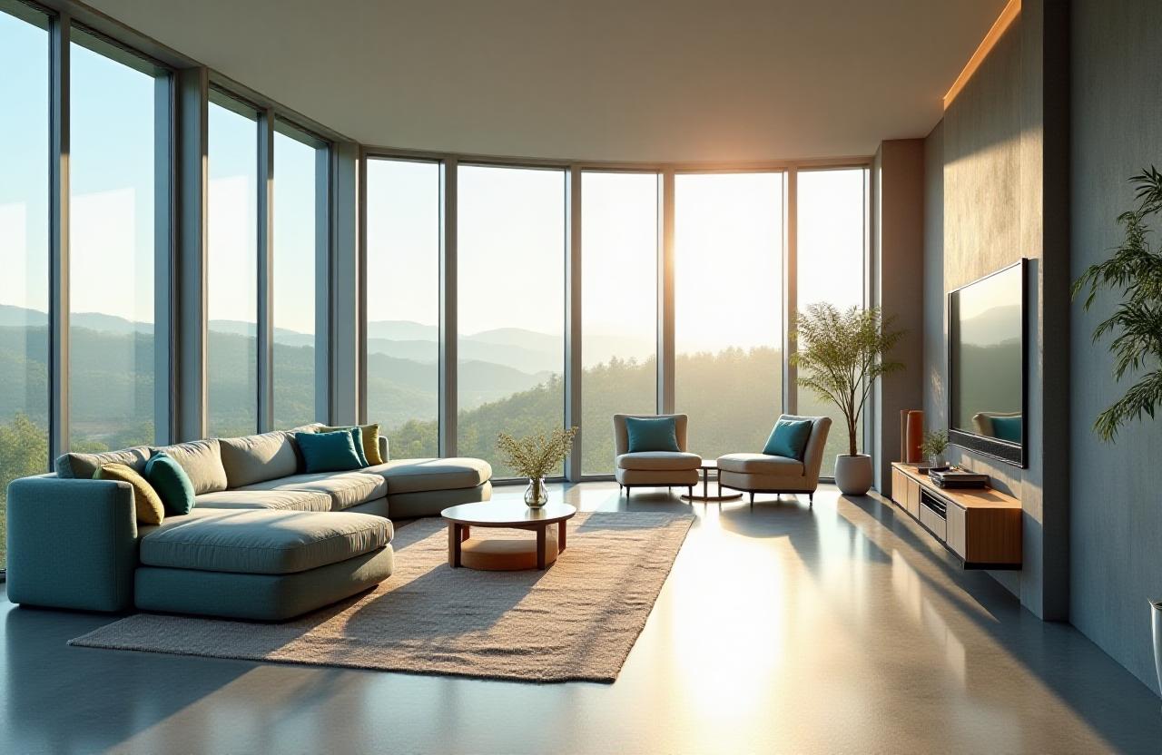 Modern sustainable living room conceptualization